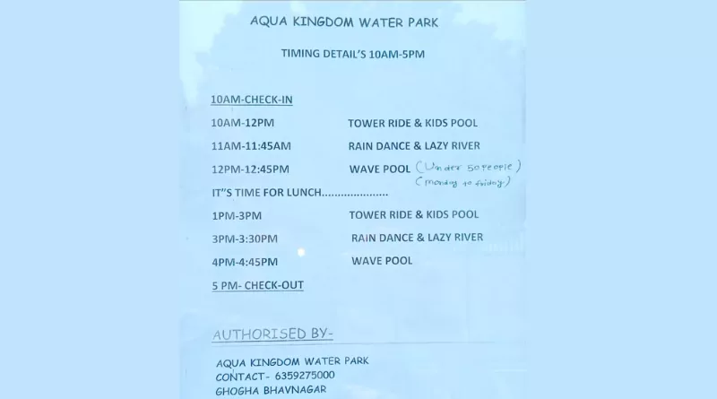 Aqua Kingdom Water Park Time